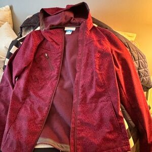 Columbia Burgundy Water Repellant Jacket